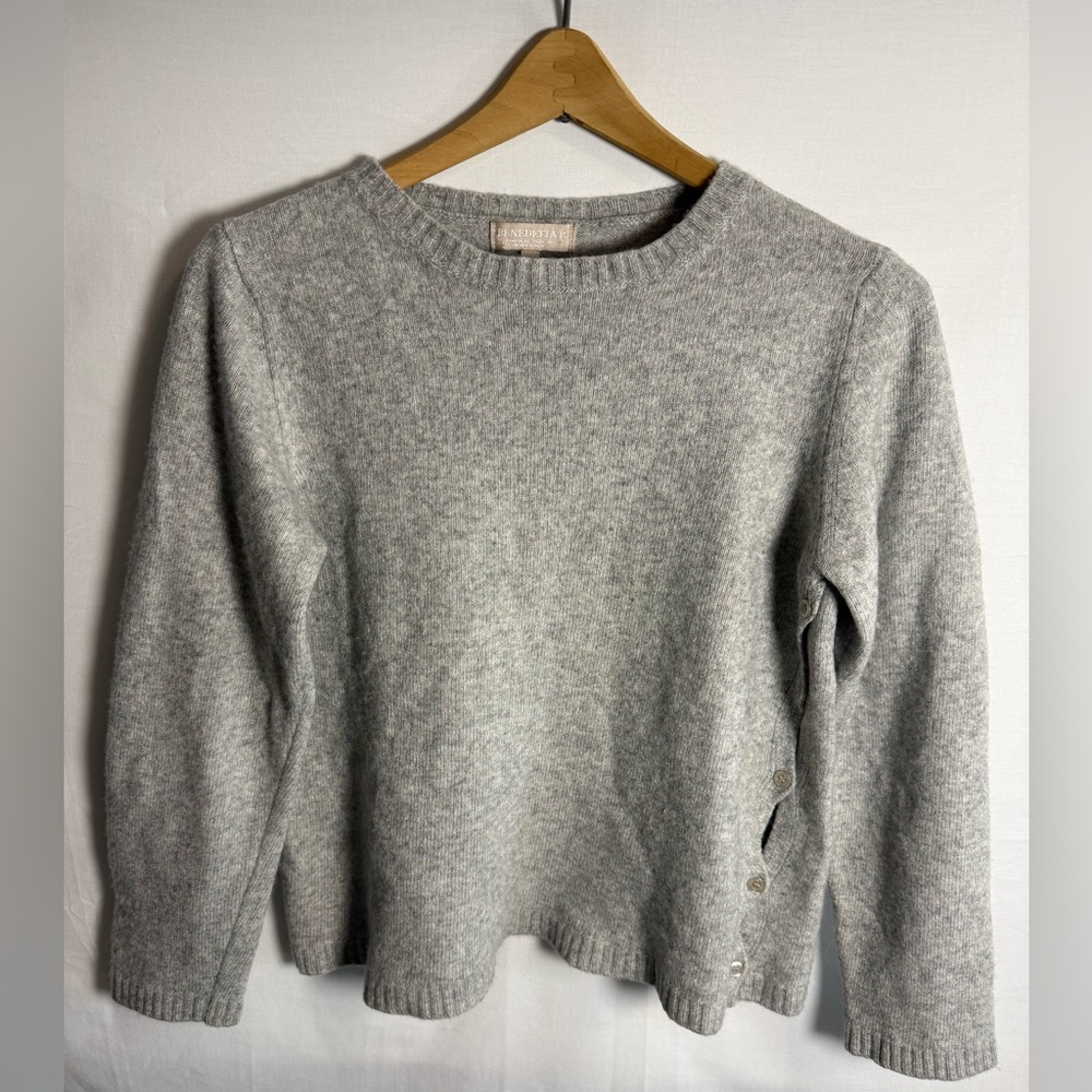 BENEDETTA B. GREY MARINA WOOL & CASHMERE BLEND LADIES SIZE XL EUC
